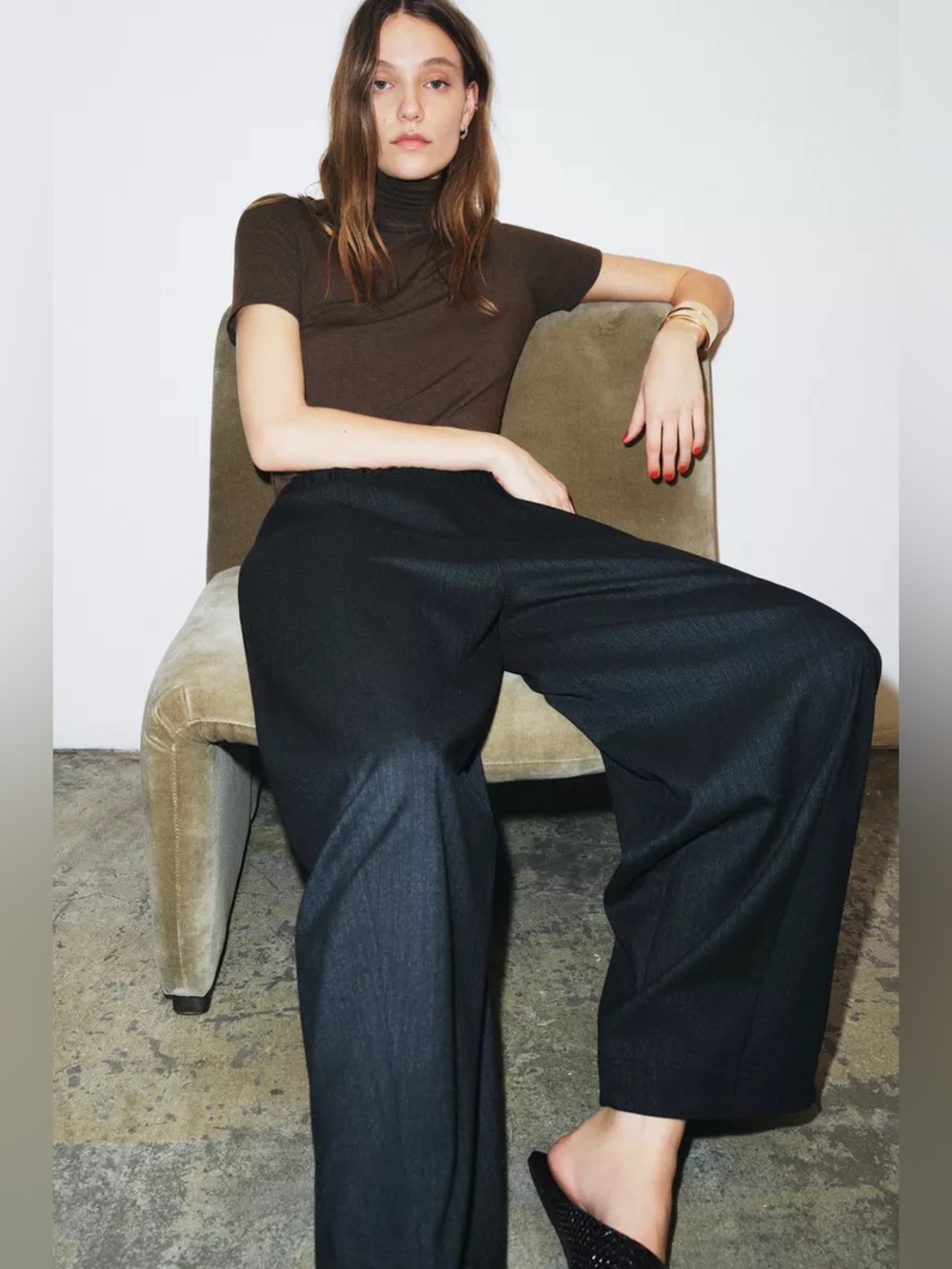 NWT Zara ZW COLLECTION WIDE LEG PANTS